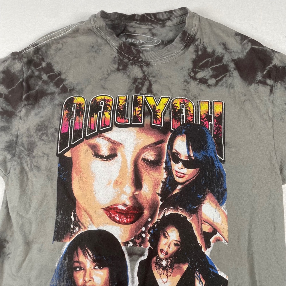 Aaliyah‎ Graphic Tie Dye T-Shirt Goodie Two Sleeves Retro Y2K
